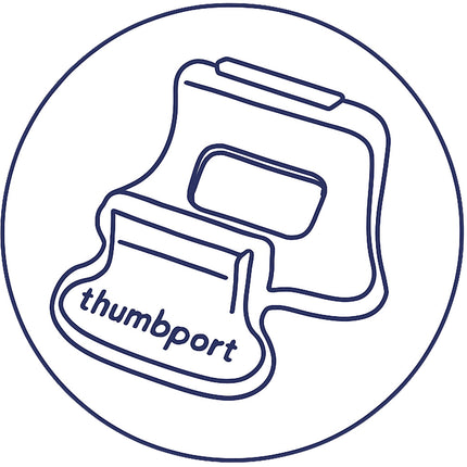 Flautas paliktnis īkšķim Thumbport violetā līnijzīmējumā