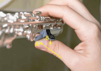 Labās rokas īkšķa balsts.(Thumbport)